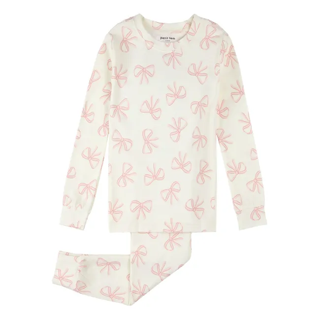 Organic cotton and Modal knotted pyjamas | Beige