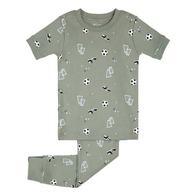 Organic cotton soccer pyjamas | Light grey