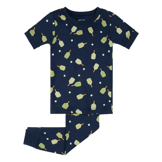 Organic cotton tennis pyjamas | Navy blue