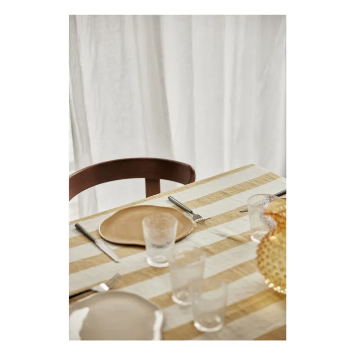 Bastide linen tablecloth | Yellow Curry colour- Product image n°1