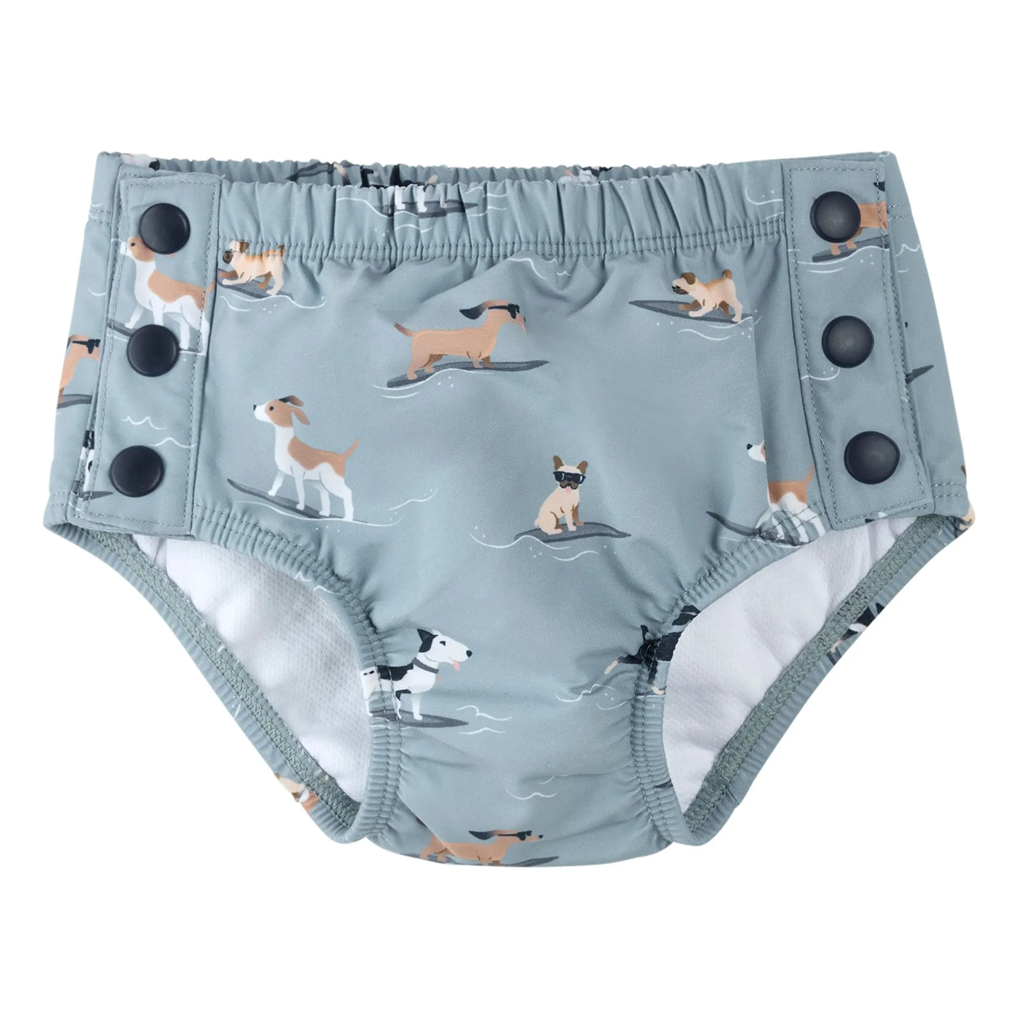 Petit Lem Blue Dogs Anti-Uv Bath Diaper Recycled Fibers