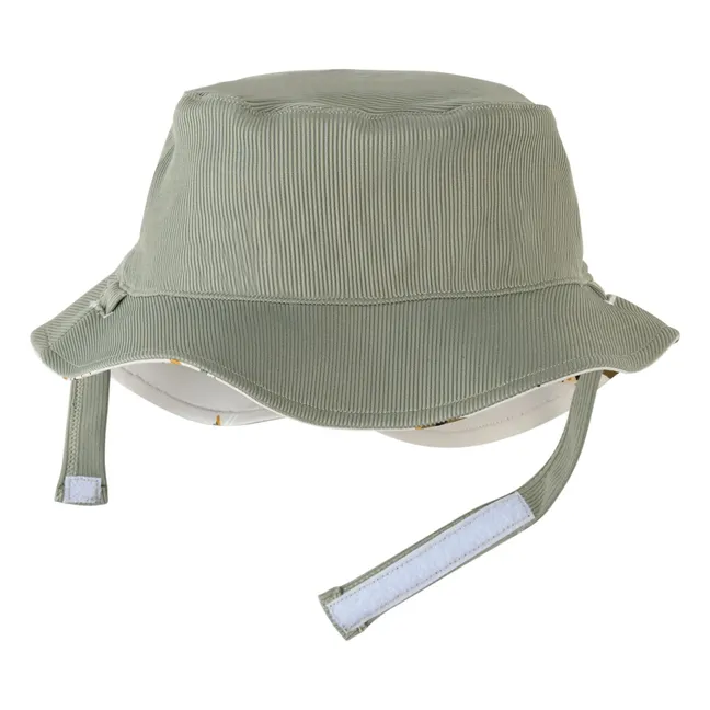 Gorro Reversible Anti-UV Dinosaurios Textura Fibras Recicladas | Kaki