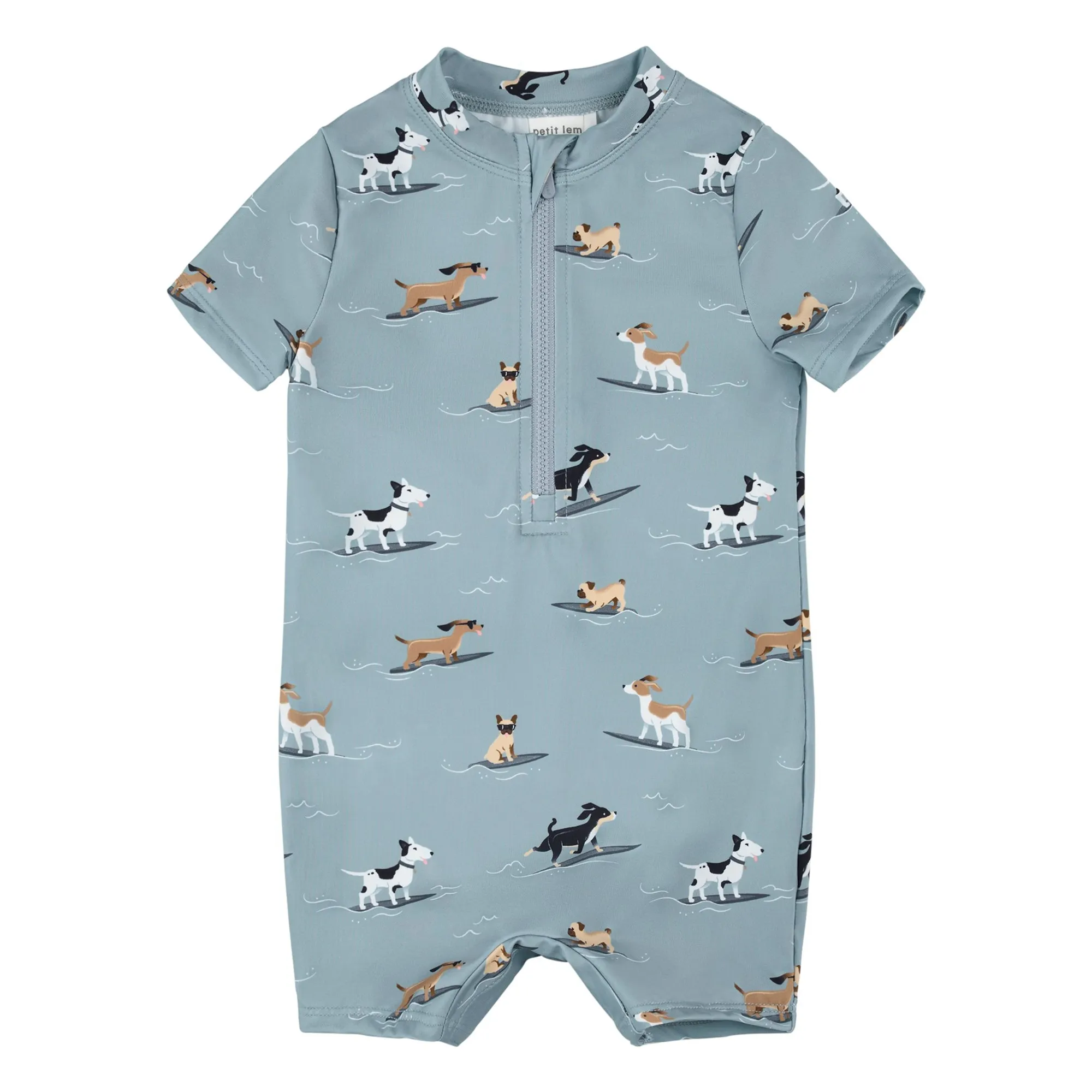 Petit Lem Blue Combishort Anti-Uv Dogs Recycled Fibers