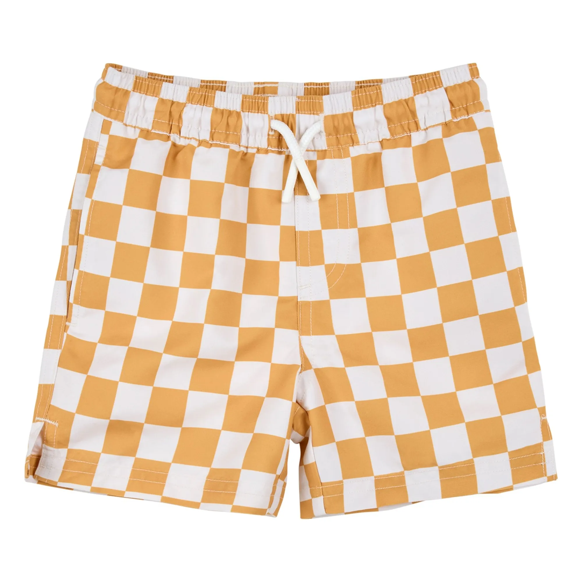 Petit Lem Yellow Recycled Fiber Tile Swim Shorts