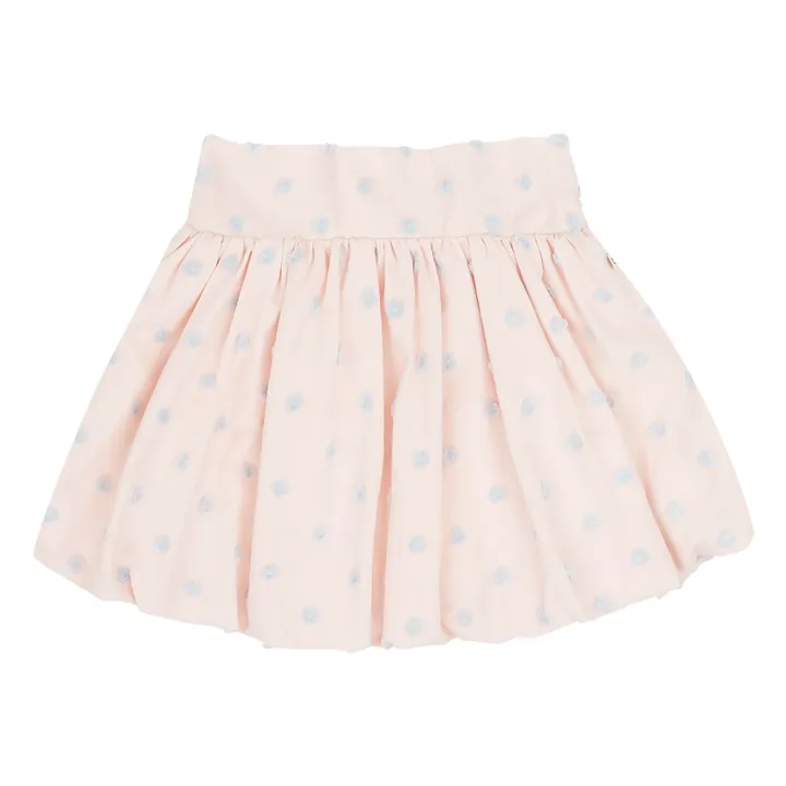 Falda Globo Betty Pois Algodón Ecológico | Rosa Pálido- Imagen del producto n°0