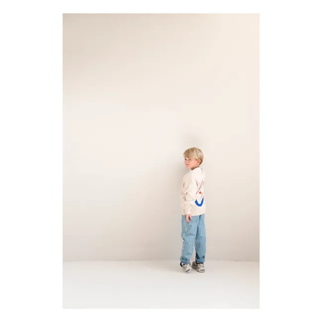 Vaqueros a rayas de algodón ecológico | Azul