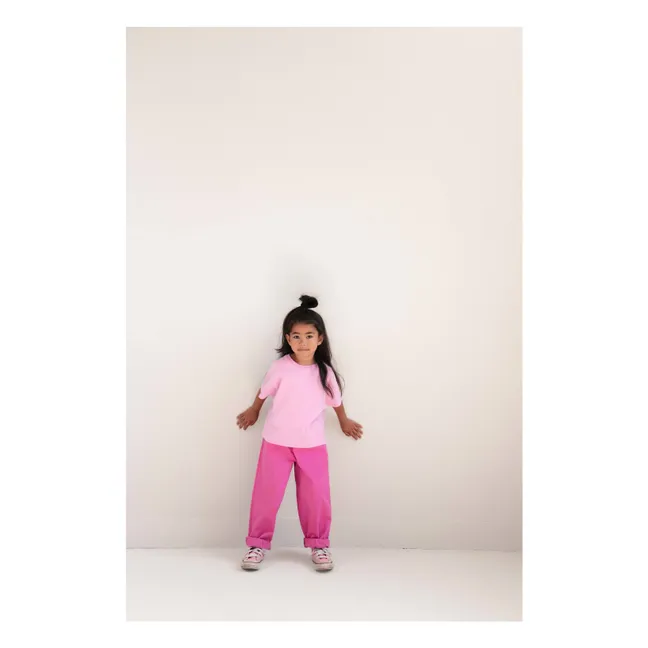 Pantalon Maggy Coton Bio | Rose fuschia