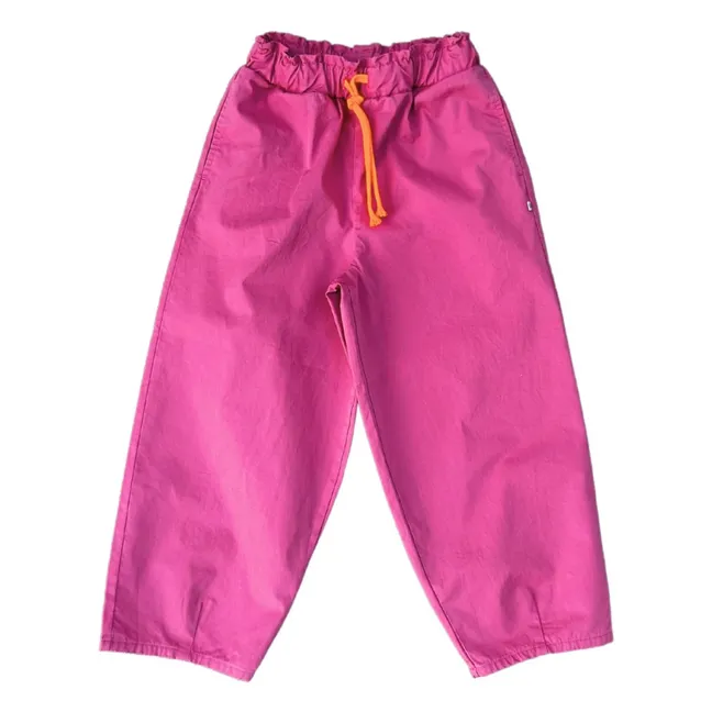 Pantalon Maggy Coton Bio | Rose fuschia