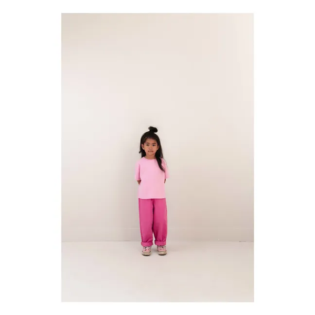 Pantalon Maggy Coton Bio | Rose fuschia