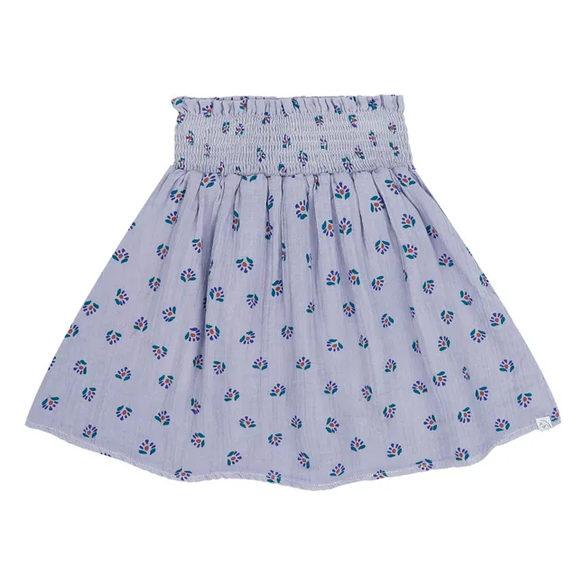 Jupe Ellie Fleurie Coton Bio | Lavande