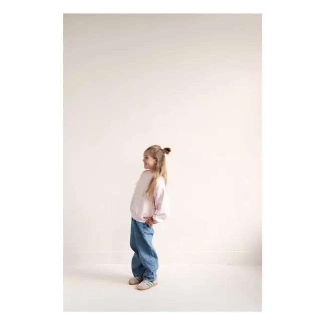 Sudadera maxi de algodón orgánico | Rosa Pálido