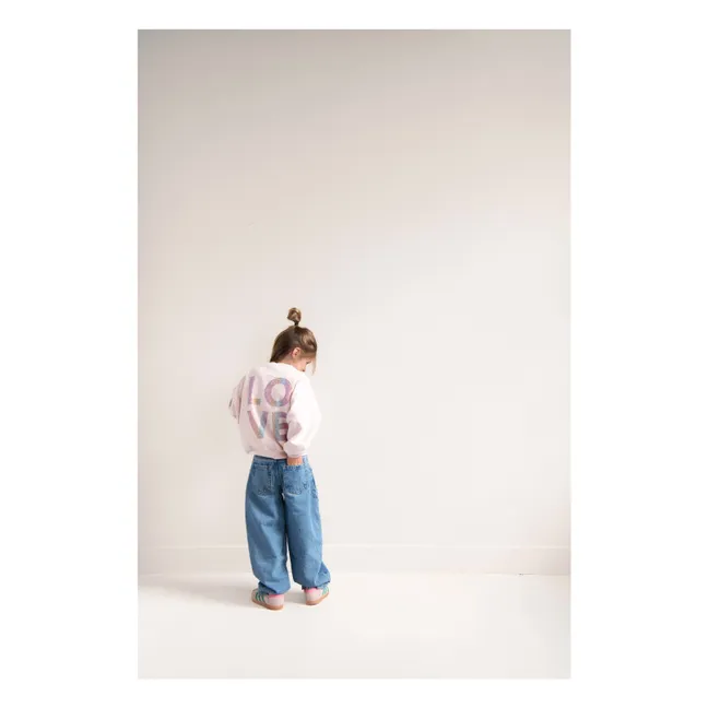 Sudadera maxi de algodón orgánico | Rosa Pálido