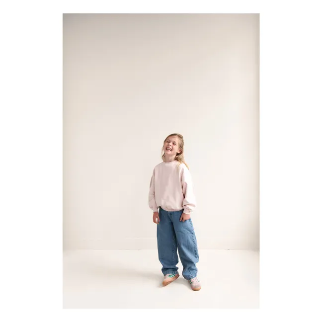 Sudadera maxi de algodón orgánico | Rosa Pálido