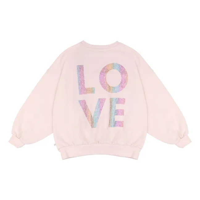 Sudadera maxi de algodón orgánico | Rosa Pálido