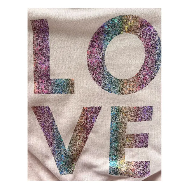 Sudadera maxi de algodón orgánico | Rosa Pálido