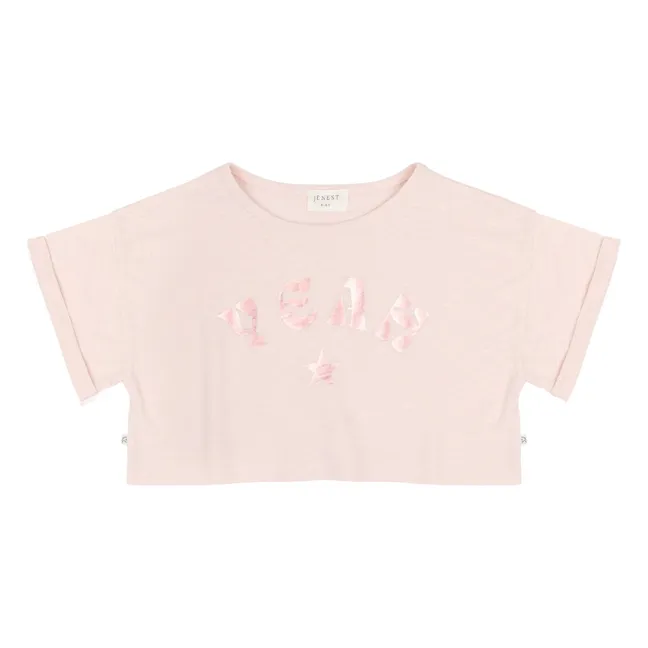 Camiseta Lizzy Yeah de algodón orgánico | Rosa Pálido