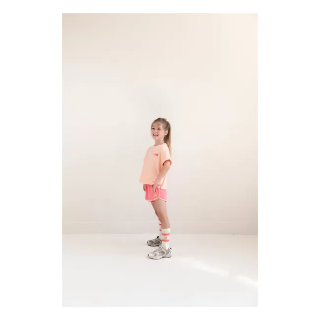 Camiseta de algodón orgánico Livia JNST | Rosa Melocotón