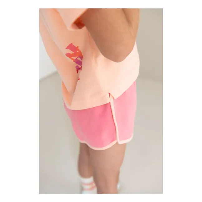 Camiseta de algodón orgánico Livia JNST | Rosa Melocotón