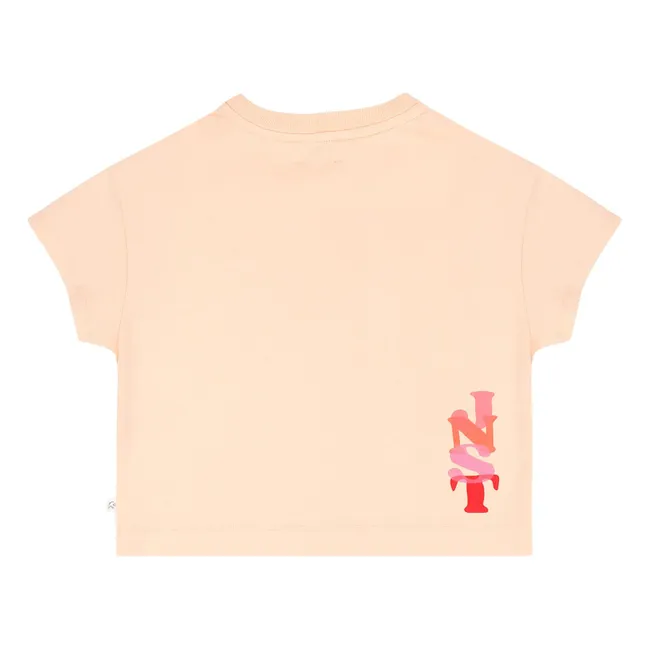 Camiseta de algodón orgánico Livia JNST | Rosa Melocotón