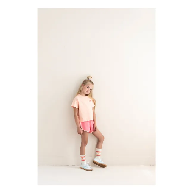 Camiseta de algodón orgánico Livia JNST | Rosa Melocotón