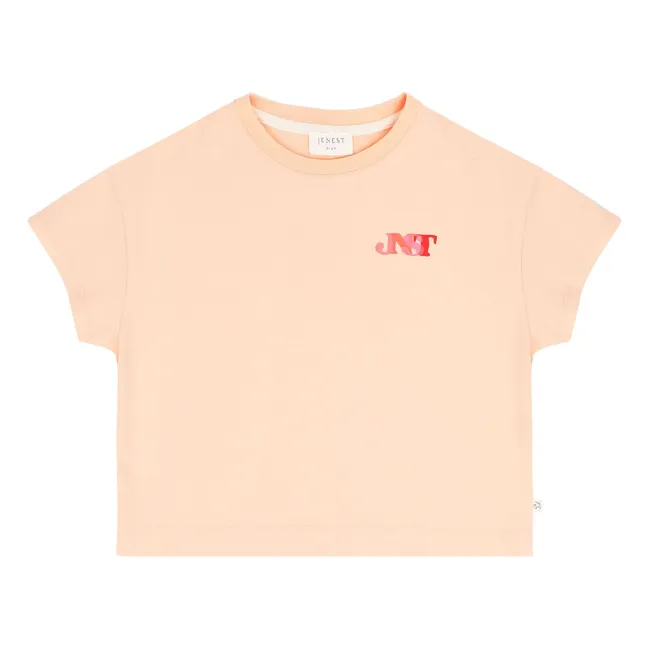 Camiseta de algodón orgánico Livia JNST | Rosa Melocotón