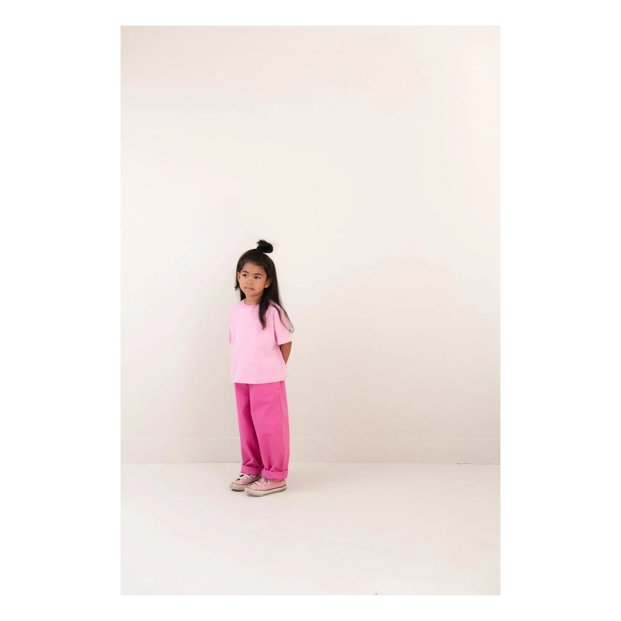 Pantalon Maggy Coton Bio | Rose fuschia- Image produit n°3
