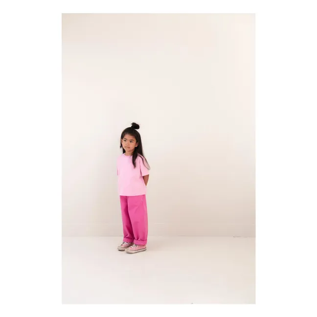 Pantalon Maggy Coton Bio | Rose fuschia
