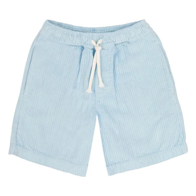 Pantalones cortos de pana de algodón orgánico | Azul Cielo