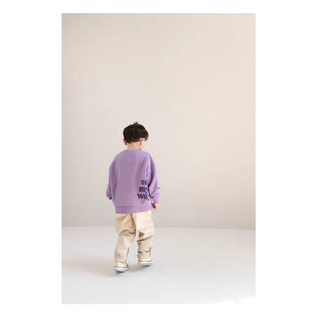 Sudadera Bo On My Way de algodón orgánico | Violeta