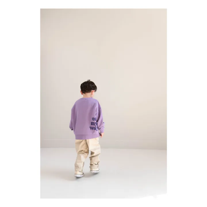 Sudadera Bo On My Way de algodón orgánico | Violeta- Imagen del producto n°5