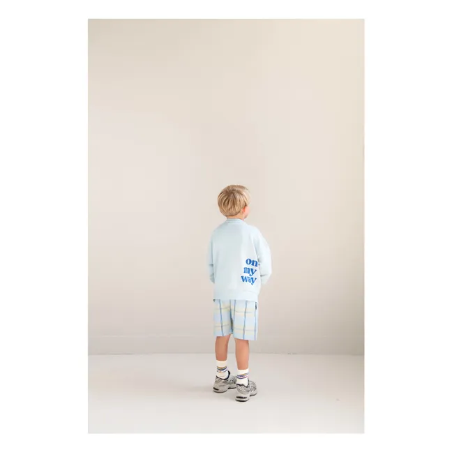 Sweat Bo On My Way Coton Bio | Bleu ciel