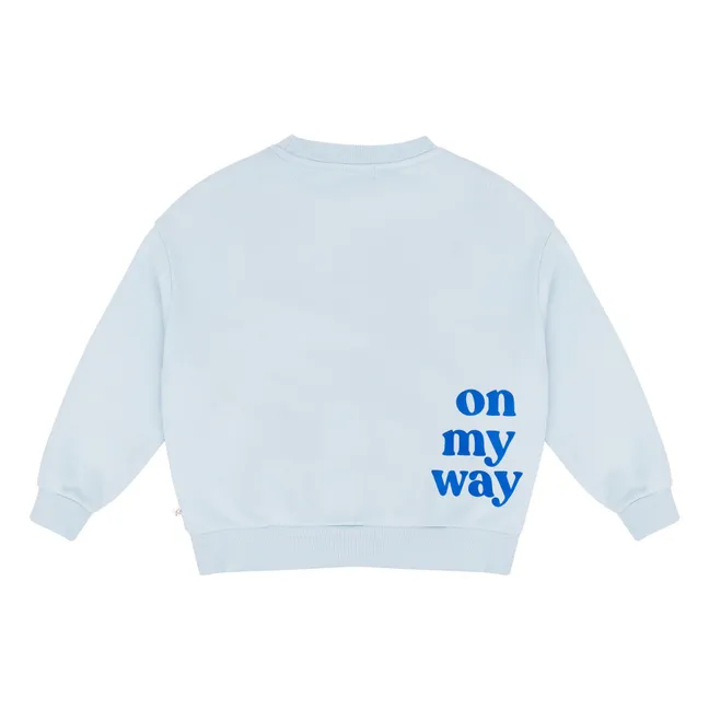 Sudadera Bo On My Way de algodón orgánico | Azul Cielo