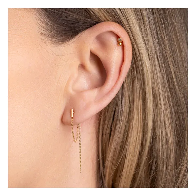 Boucle d'oreille Robin | Doré