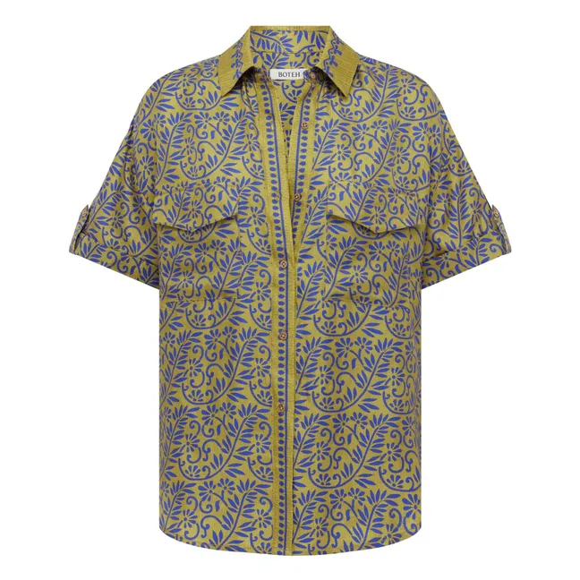 Chemise Verve Soie | Bleu