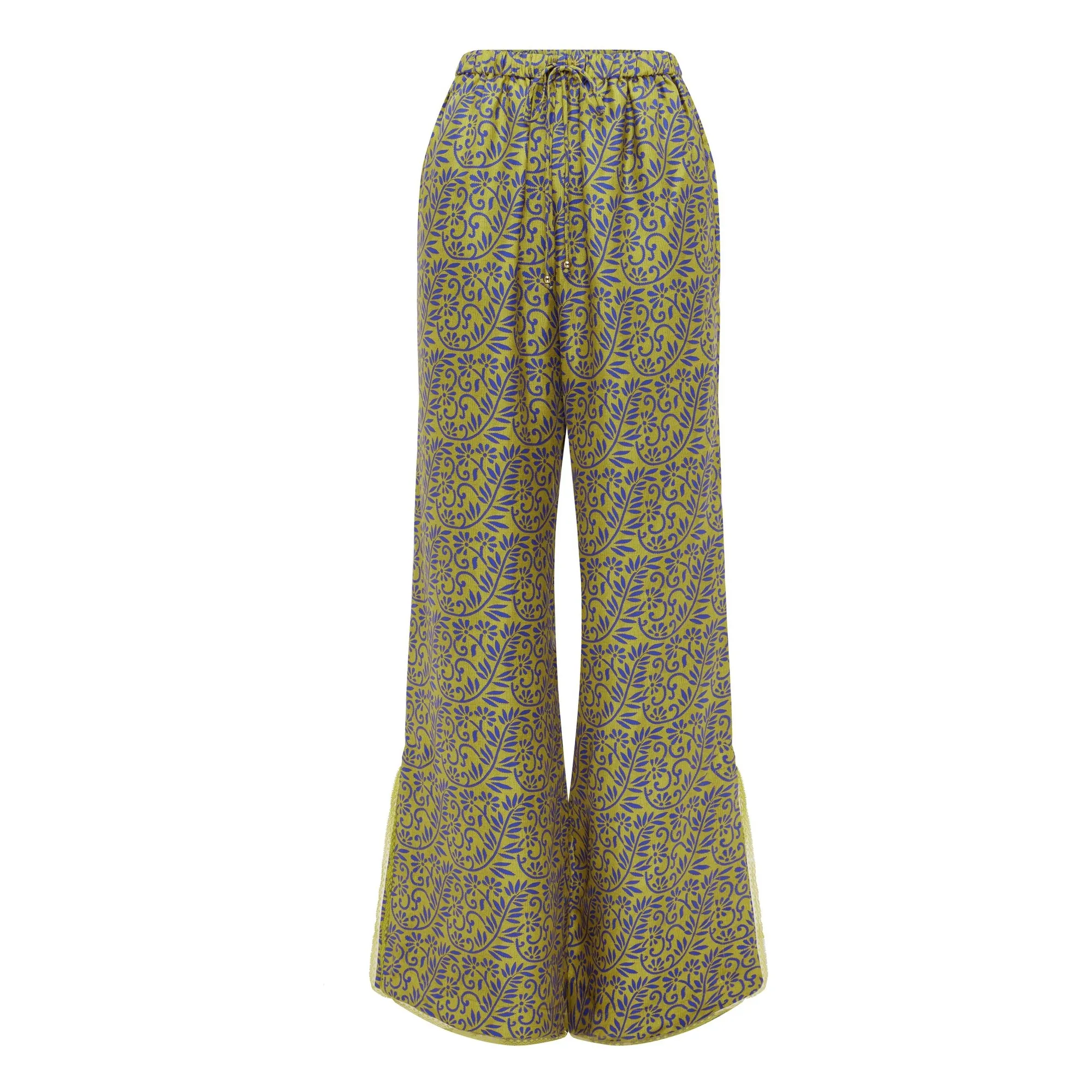 Boteh Mustard Verve Silk Pants