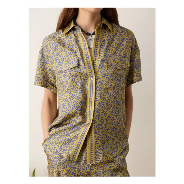 Chemise Verve Soie | Bleu