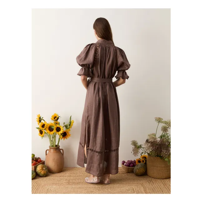 Myra Linen Dress | Mocha