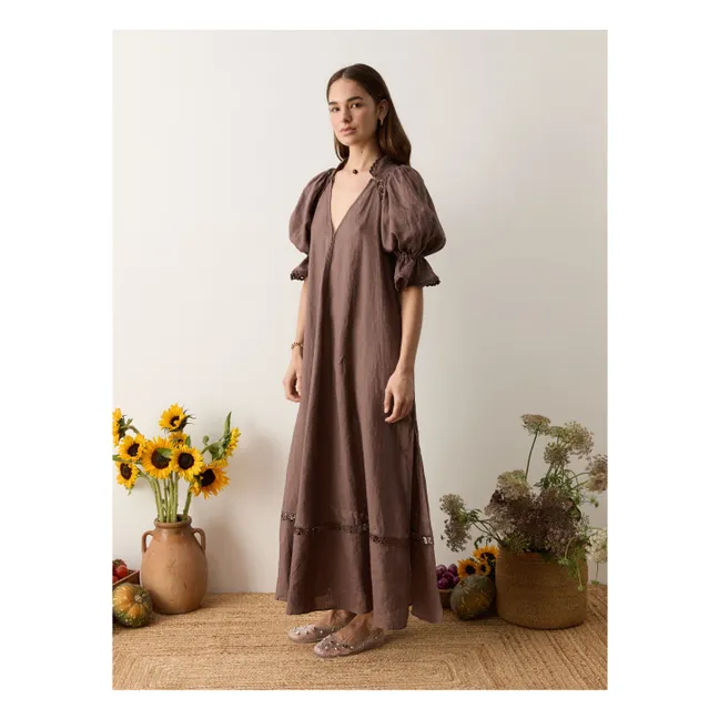 Myra Linen Dress | Mocha