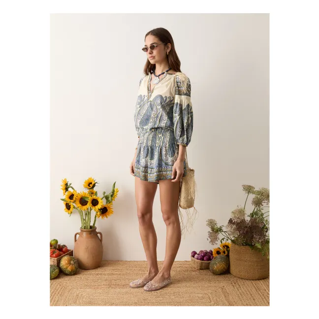 Arcadia Linen Shorts | Lapis-lazuli