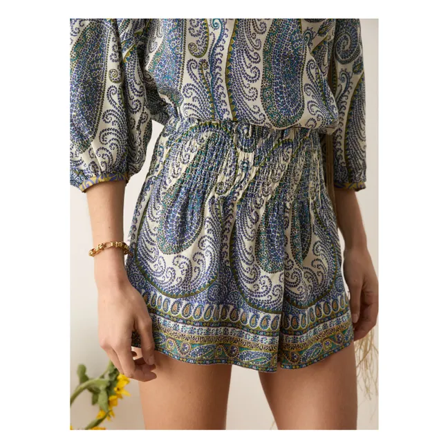 Arcadia Linen Shorts | Lapis-lazuli