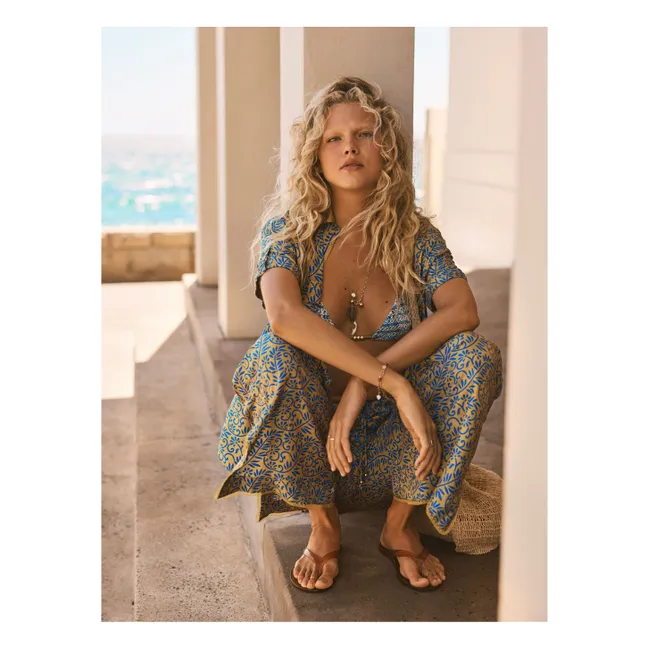 Chemise Verve Soie | Bleu