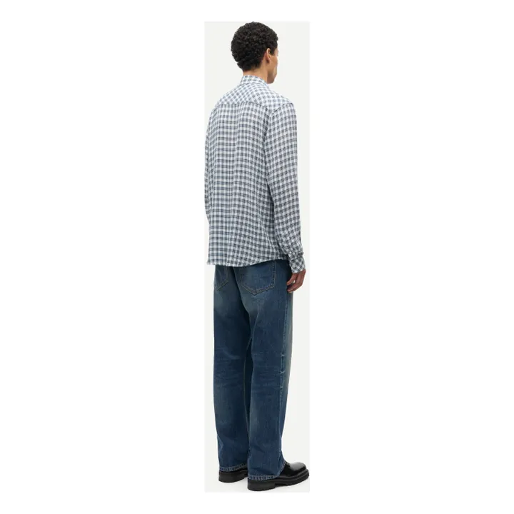 Saryan J Checkered Shirt | Light Blue- Product image n°2