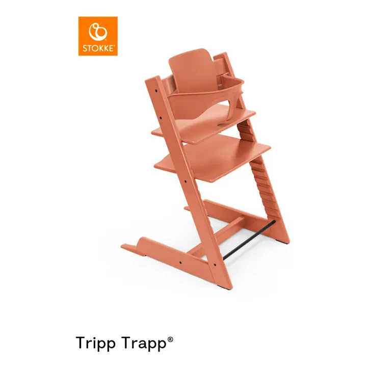 Tripp Trapp® beech high chair | Terracotta- Product image n°2