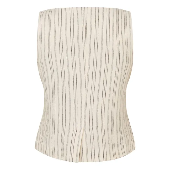 Gilet Saloves Lin et Coton | Crème