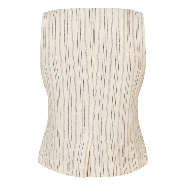 Gilet Saloves Lin et Coton | Crème- Image produit n°3