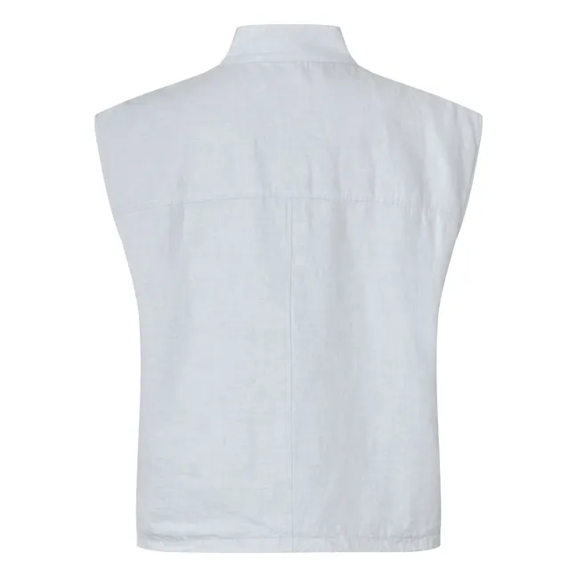 Sakaila Linen and Organic Cotton Jacket | Light grey