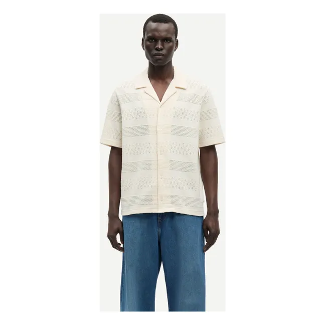 Camisa de algodón de manga corta Samartin | Crema