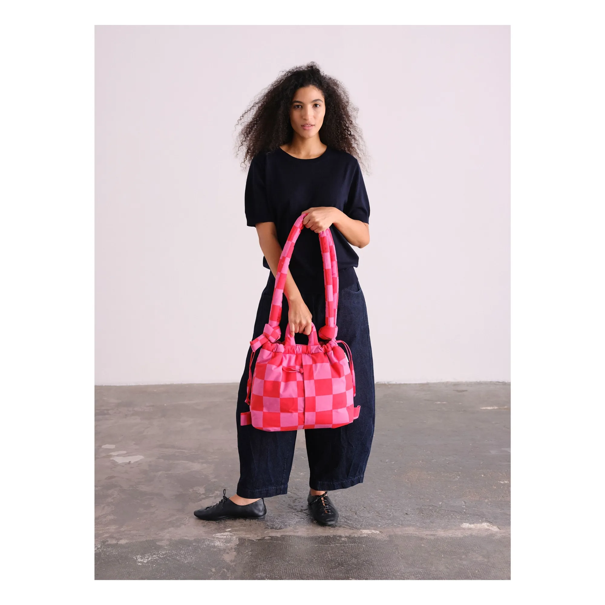 Sac Ona Soft Carreaux | Rouge- Image produit n°2