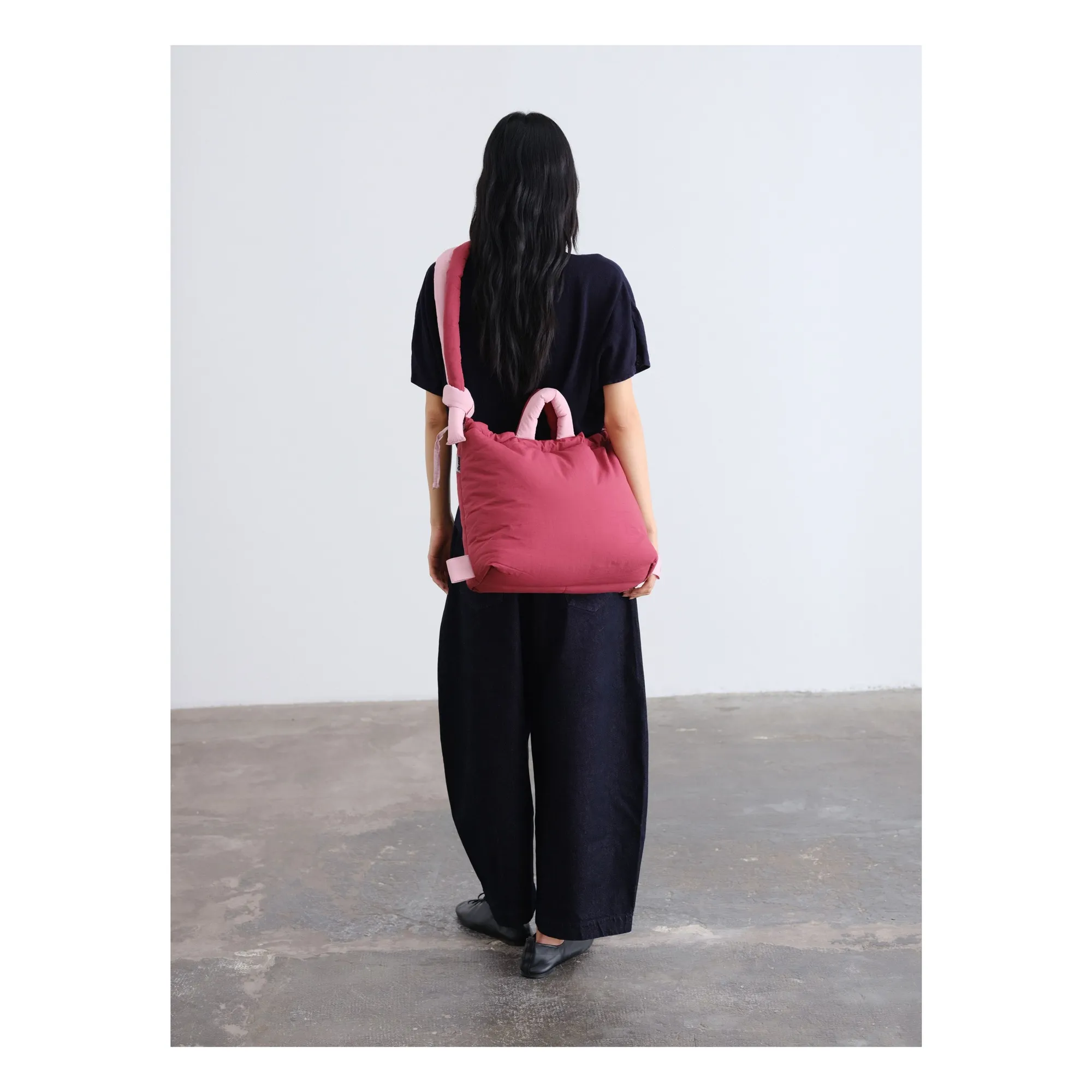Sac Ona Soft Bicolore | Rouge cerise- Image produit n°2