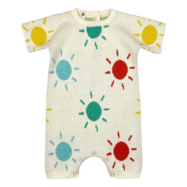 Pelele Sunny de algodón ecológico | Crudo